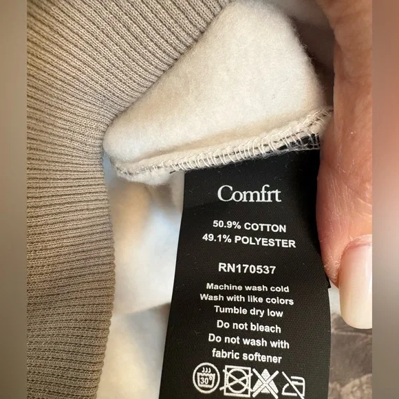 Comfrt Collection Camo Hoodie Size S Brown WoodCamouflage Fleece Sweatshirt NWT - Picture 8 of 10